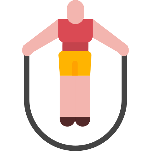 person jumping rope confidently