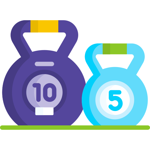 kettlebells on gym floor