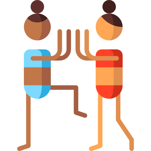 fighters practicing low kicks